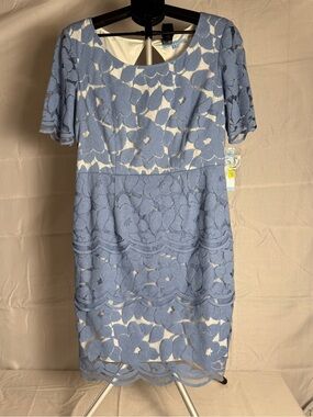 willow floral applique mock neck short sleeve midi dress ANTONIO MELANI | Dresses | Nwt Antonio Melani Willow Floral Applique Mock Neck Short Sleeve Midi Dress